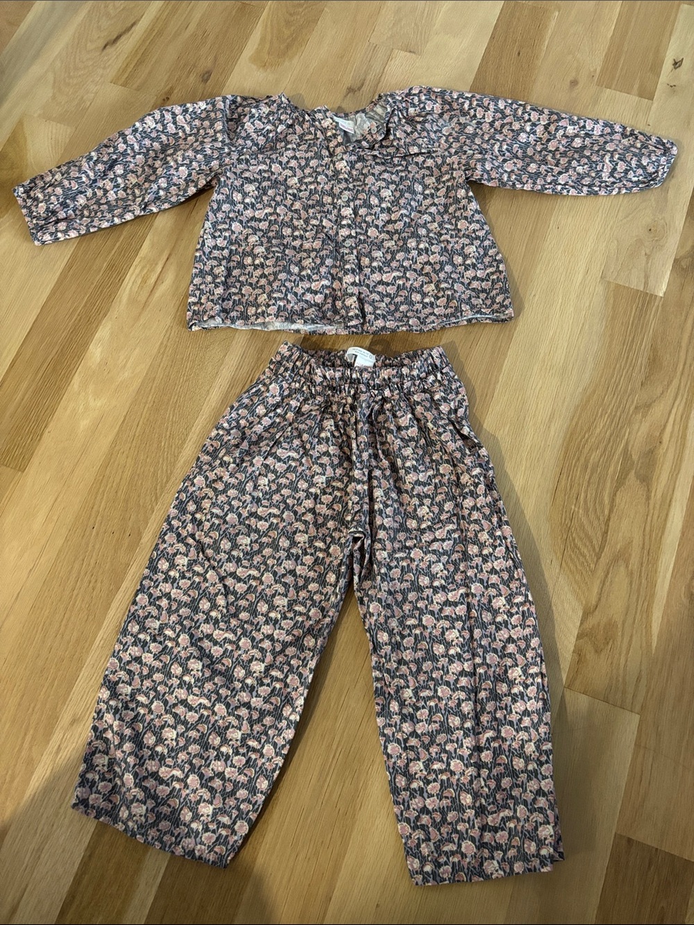 Zara Pink and Blue Floral Kids Set size 5